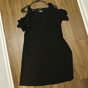 Black dress open shoulders
